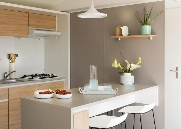 Mobil-home Avec Terrasse, 2 Doubles, Cuisine équipée - Api-1-52-1467 Camping Saint-Jean-de-Monts